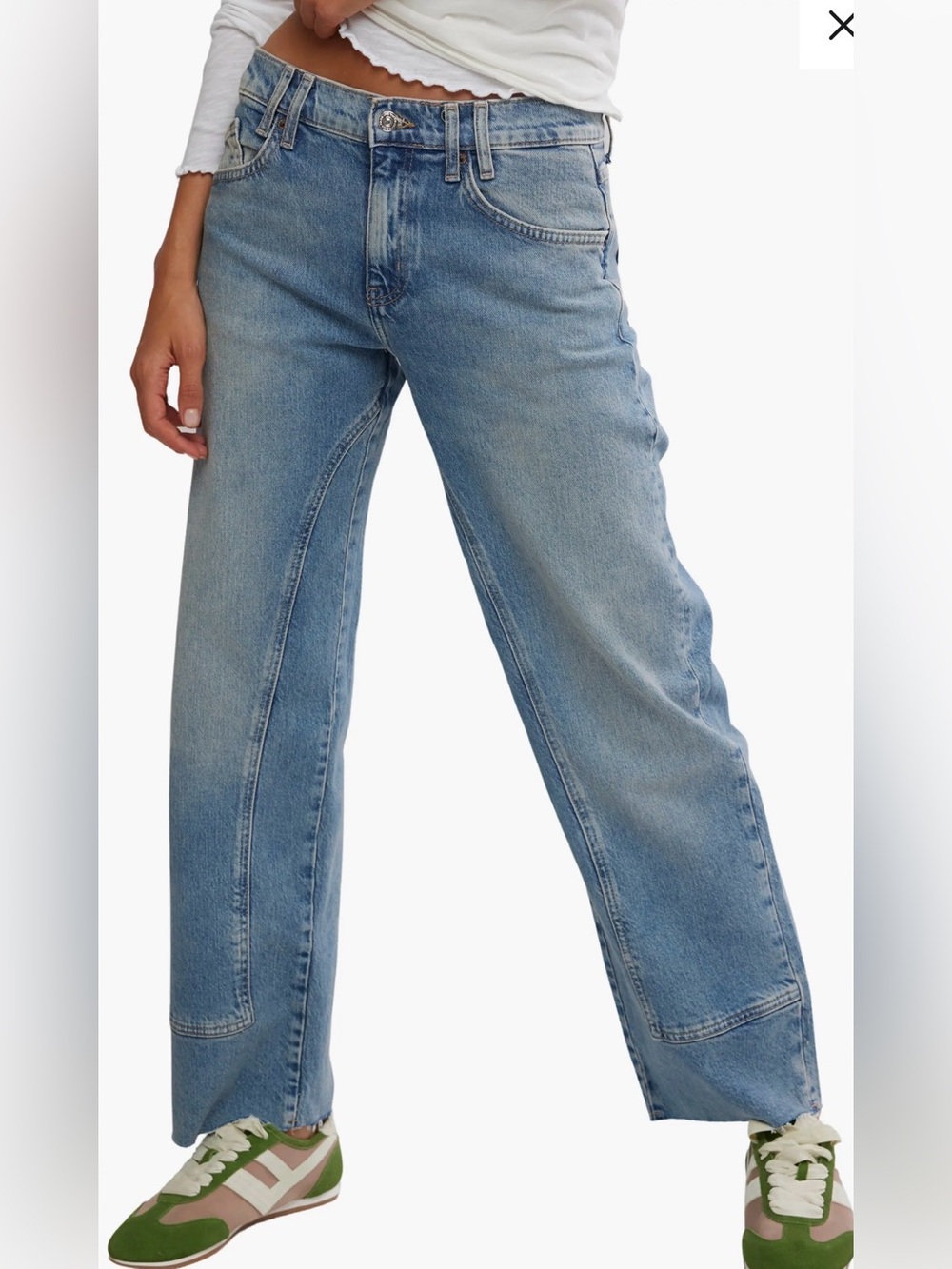 We The Free Light Blue Wide-Leg Denim Jeans + A GIFT 🎁